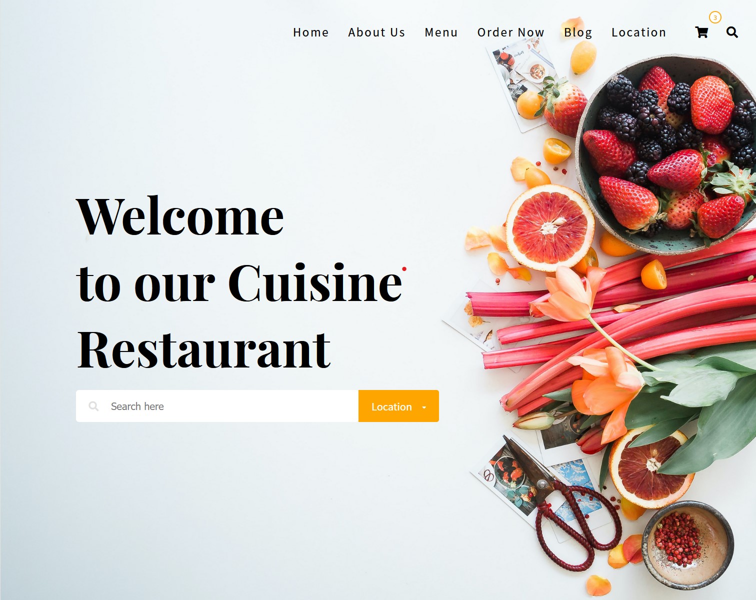 restaurant sample website